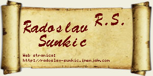 Radoslav Šunkić vizit kartica